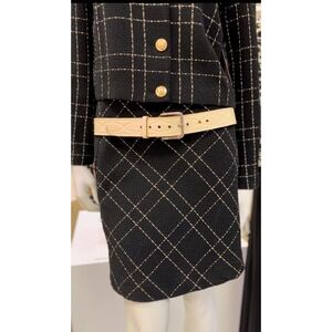 Vntg Western Boho   Woman's Hand Tooled Looper White Beige, Leather Belt Sz 40